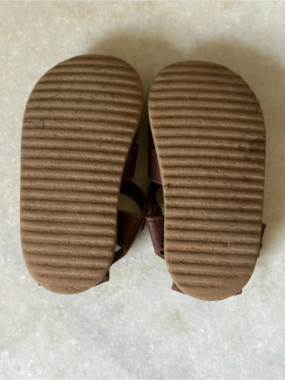 Kids Brown Leather Fisherman Sandals